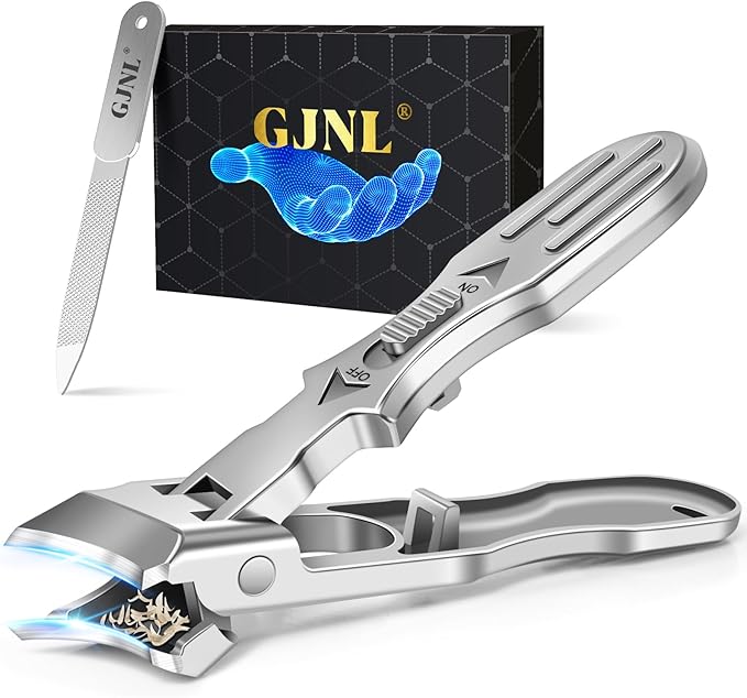 Ingrown Toenail Clippers - Christmas Xmas Presents Gifts, Wide Jaw Opening Nail Clippers with Catcher, 45 Degrees Toenail Clippers for Seniors Slanted Nail Clipper Stocking Stuffers Gifts for Men