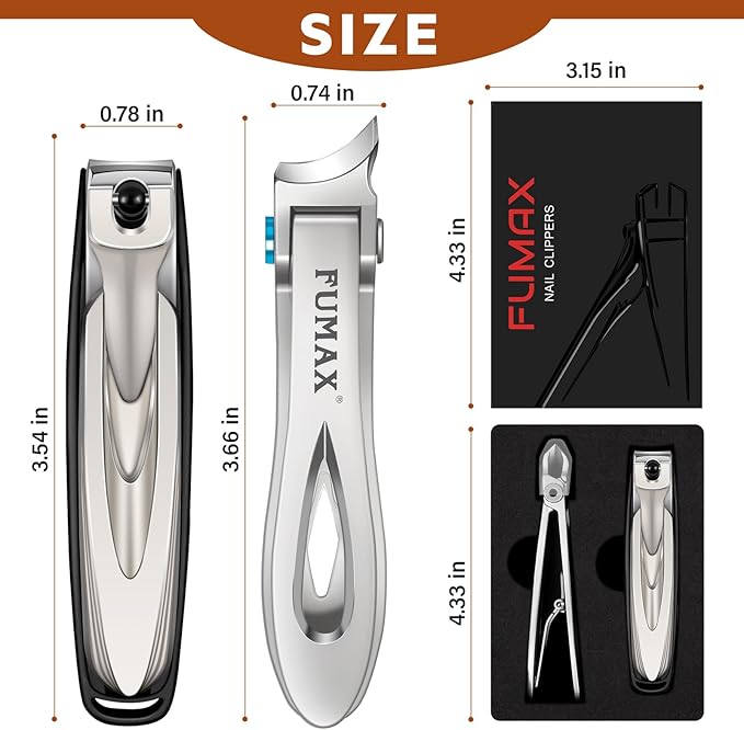 Toenail Clippers for Thick Toenails for Seniors, Large Heavy Duty Nail Clippers for Men with Catcher, Wide Opening Mens Toe Nail Clippers Long Handle Sharp Fingernail Clipper Gifts for Men Women