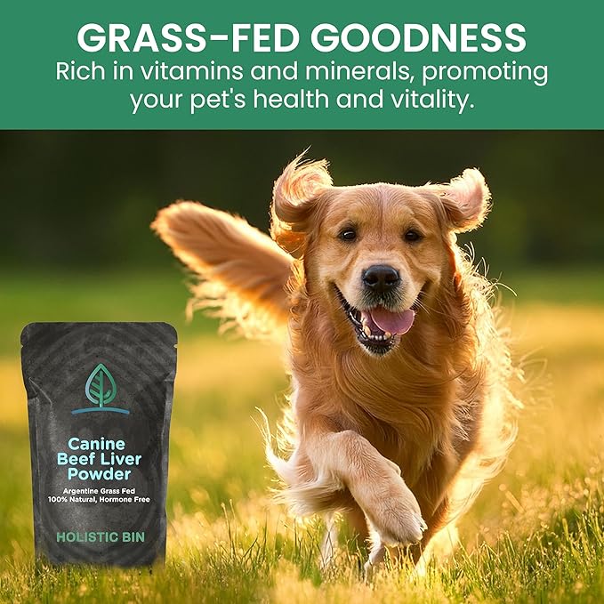 Holistic Bin Canine Beef Liver – Gut Health, Wellness Protection, Energy, Vitality, and Shiny Coat – Superfood for Dogs – Rich in Nutrients, Vitamins & Minerals – 50 Grams