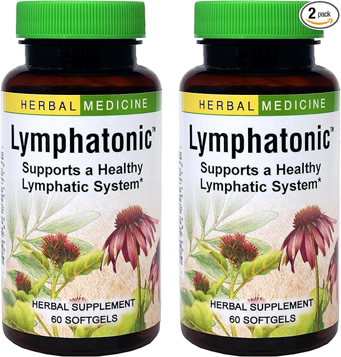 Herbs Etc. Lymphatonic Softgels - Lymph System Support - Support a Healthy Lymphatic System - Gluten-Free Herbal Supplement - 60 Softgels (60 Servings) - 2 Pack