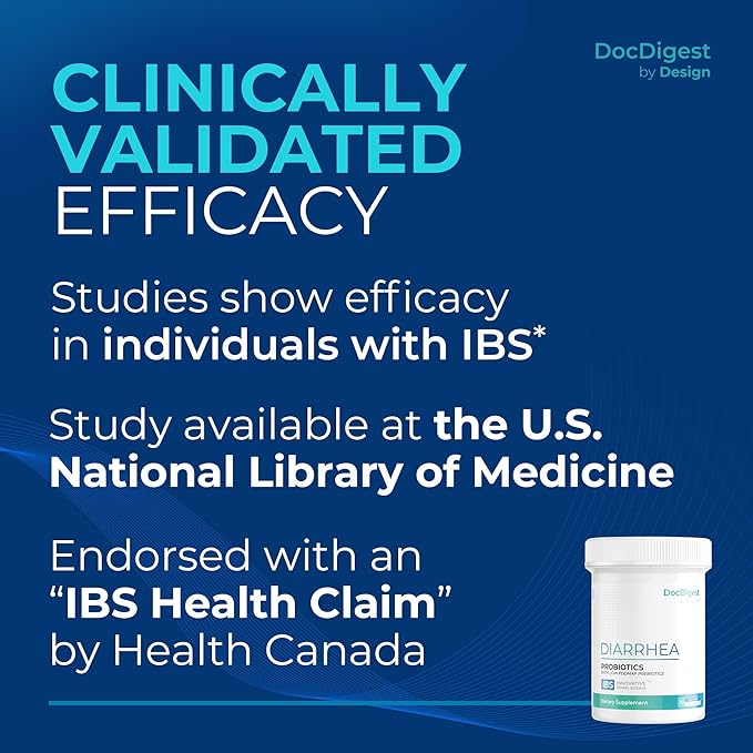 IBS Anti Diarrhea Probiotic for Diarrhea Relief and IBS-D - Clinically Studied Antidiarrheal Pills for Long-Term Comfort - Diarrhea Medication for Adults - Specialized IBS Supplement and Medicine