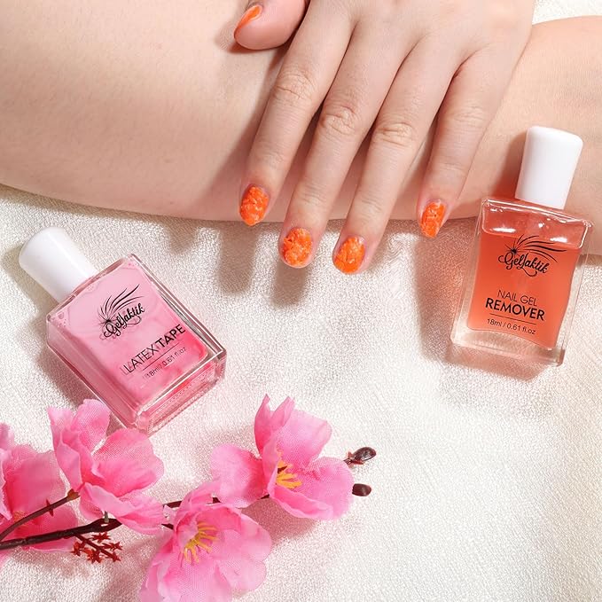 Gel Nail Polish Remover, Professional Quick Easy Remove Gel Polish for Nails, No Need Soaking or Wrapping, 15ml 3-5 Minutes (Rose)