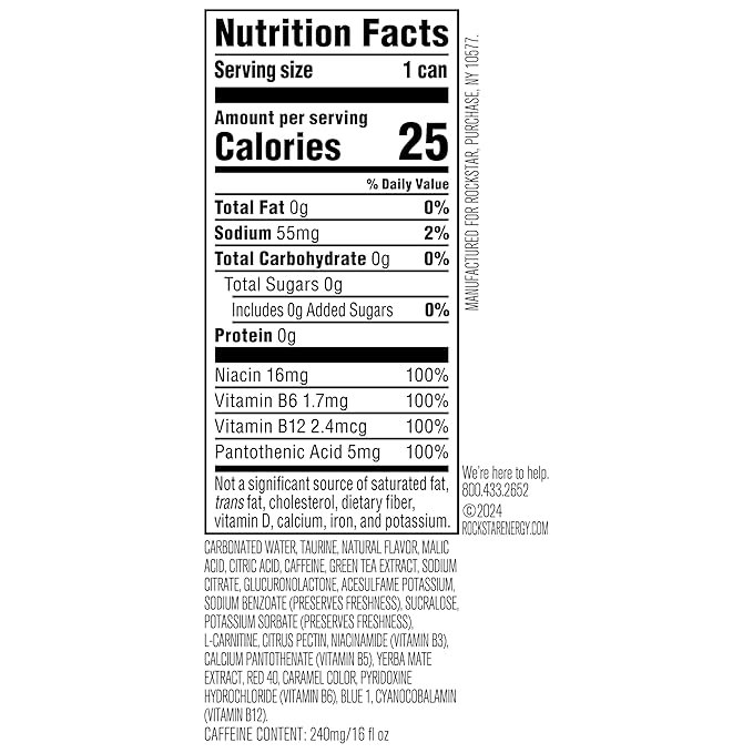 Rockstar Zero Carb 16oz 12pk