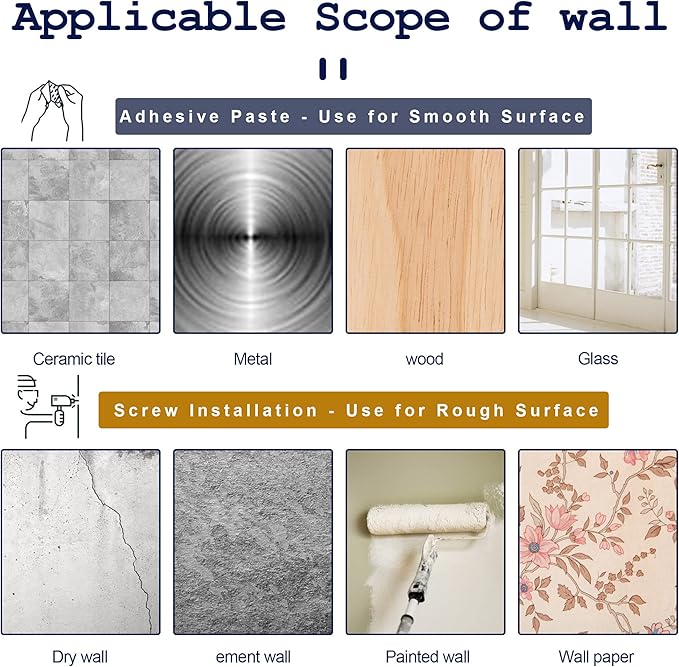 10PCS Curtain Rods No Drilling,Bracket No Drill Curtain Rod Brackets Self Adhesive Curtain Rod Holders Nail Free Adjustable Curtain Rod Hooks Curtain Hangers for Bathroom Kitchen Bathroom Hotel