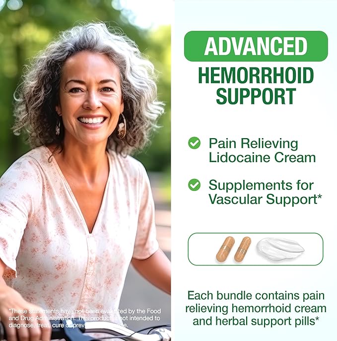 HemRid Complete Hemorrhoid Care System โ Potent 5% Lidocaine Cream for Rapid Topical Comfort, Max Ultra Capsules for Ongoing Vascular Health and Circulatory Support