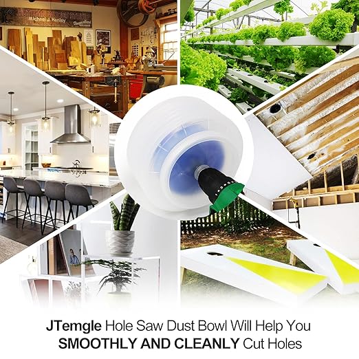 160mm Hole Saw Dust Bowl, Rubber Scalable Dust Cover Collector for Ceiling Cutting Work and Other Drilling Works