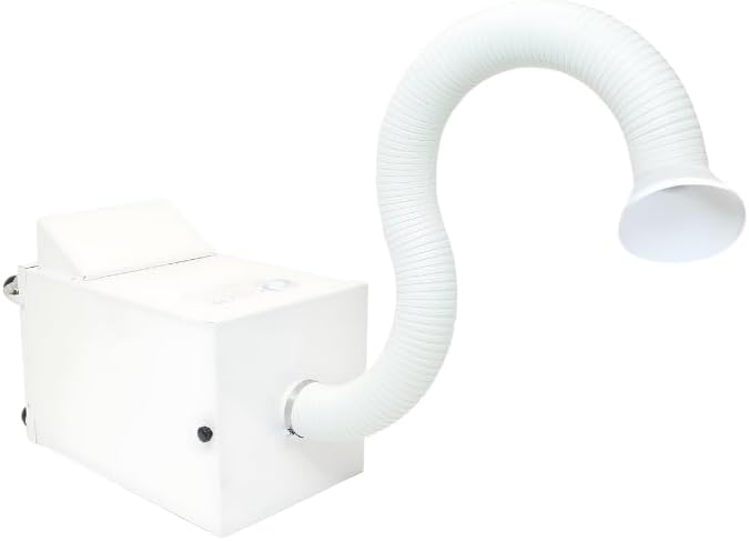 Extract-All Compact Fume & Odor Extractor - 350 CFM, Portable Smoke Remover with Suction Hose for Adhesive Chemical Cleaning Solvents Ink Laser Printing Fumes DIY Soldering- 3 Stage Filtration