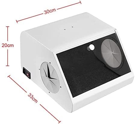 Dental Lab Tempered Glass Baffle High Strength LED Vacuum Dust Collector Vacuum Extractor Box with 2 Filters