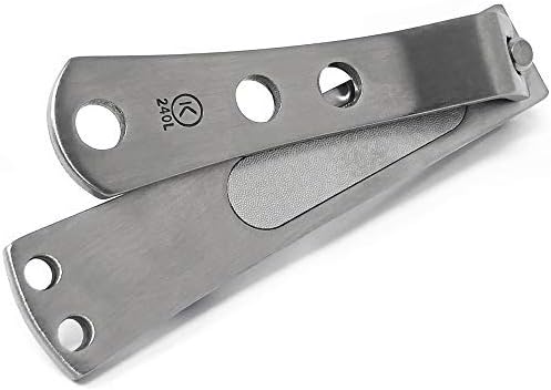 KOHM Straight Blade Nail Clippers with Nail File (in Build) - Heavy-Duty, Stainless Steel, Professional Toenail Clippers - Nail Cutters for Seniors and Adult