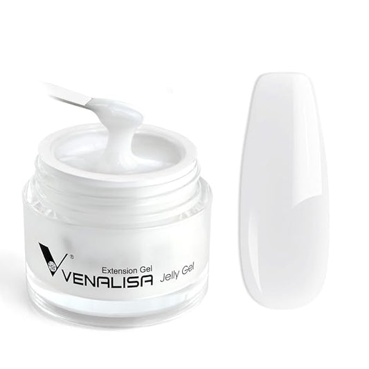 VENALISA Builder Nail Gel, 50ml Milky White Hard Gel for Nails Extension Gel Nail Polish Jelly Strengthener Gel Polygel Nail Art Manicure