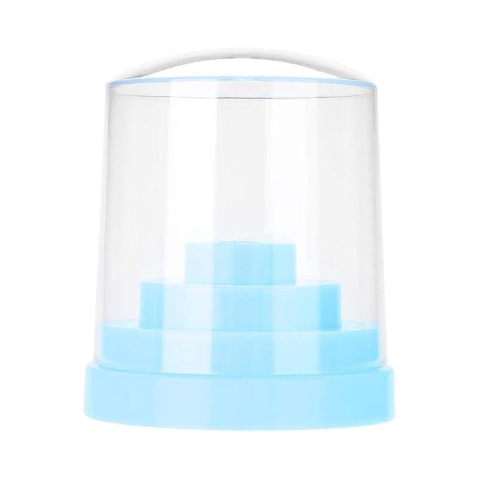 Sonew 48 Holes Nail Drill Holder Professional Nail Art Plastic Drill Stand for Nail Art Drill Bit Organizer Box Holder(Blue)