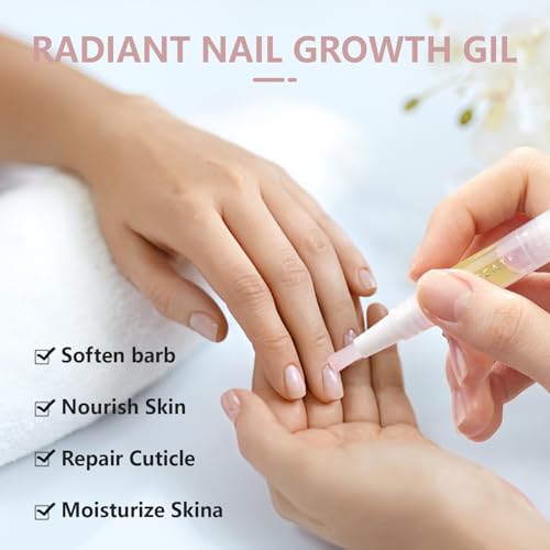 Cuticle Oil Pen - Nail & Cuticle Care with Vitamin E & Jojoba, Moisturizing & Softeningfor Dry Cuticles, Easy Brush Applicator for At-Home & On-the-Go Nail Care