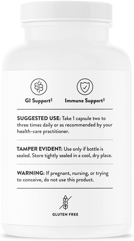THORNE - Berberine - 200 mg (Formerly Berbercap) - Supports Heart Function, Immune System and Gut Health* - 60 Capsules