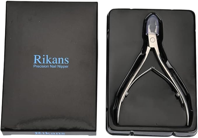 Rikans Professional Cuticle Clippers for Nails – Razor Sharp Cuticle Trimmer Tool – Durable Stainless Steel Cuticle Clippers for Adults – Ergonomic Non-Slip Handle for Fingernails & Toenails (Silver)