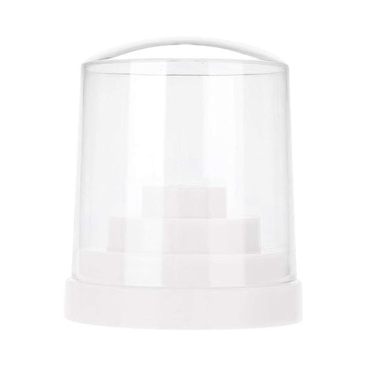 Sonew 48 Holes Nail Drill Bit Holder Professional Nail Art Plastic Drill Stand for Nail Art Drill Bit Organizer Box Holder(White)