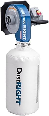 Dust Right Wall Mount Dust Collector – 650 CFM Powerful Air Filtration System – Space Saving Portable Woodworking Tool for Wood Shops, Homes, or More