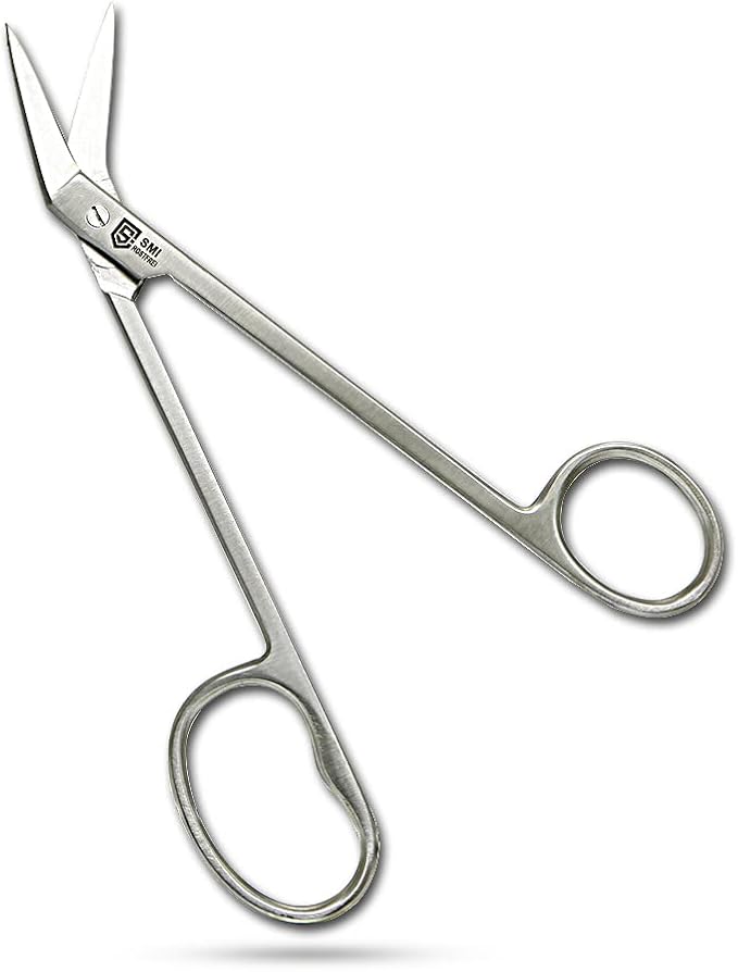 SMI 16 cm Long Handle Toenail Scissors for Seniors Podiatrist Nail Clippers for Disabled Thick & Ingrown Nails Stainless Steel Nail Scissors Nail Cutters (Large)