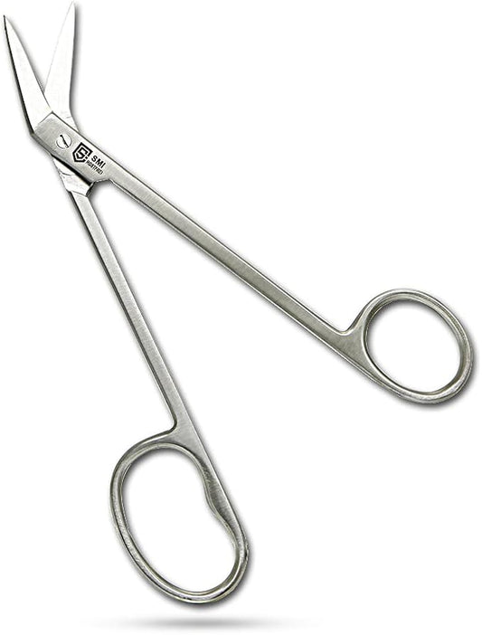 SMI 16 cm Long Handle Toenail Scissors for Seniors Podiatrist Nail Clippers for Disabled Thick & Ingrown Nails Stainless Steel Nail Scissors Nail Cutters (Large)