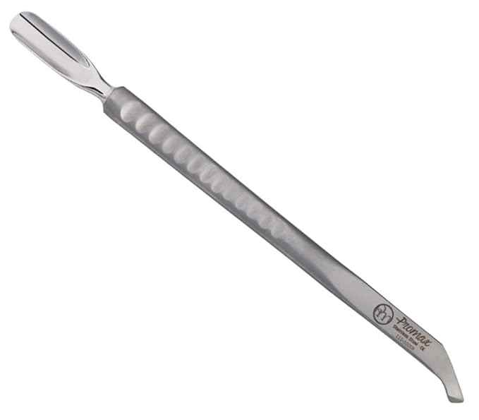 ProMax Professional Cuticle Pusher Nail Cleaner-Double Ended,One Side 9mm and Other Side Cleaner/Scrapers With Sami Round handle Grip-(Cuticle Pusher 8mm/Scraper Cleaner)110-10009