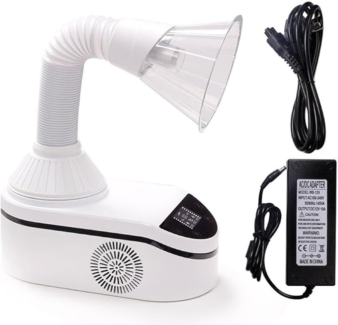 230W Table Nail Dust Collector Led Light Strong Absorption Tube Extractor Desktop Cleaning Manicure Vacuum Cleaner (Vacuum Cleaner)