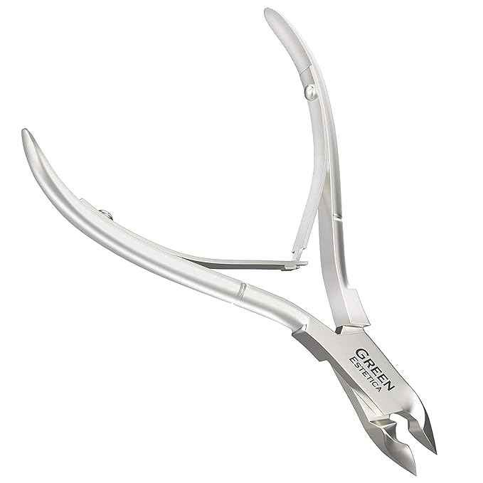 Professional Cuticle Trimmer with Cuticle Pusher Nail Cuticle Remover Nipper Silver Stainless Steel Sharp Blades Manicure Tools with Double Spring Nail Care Pedicure Nail Tools Home Spa (Silver)