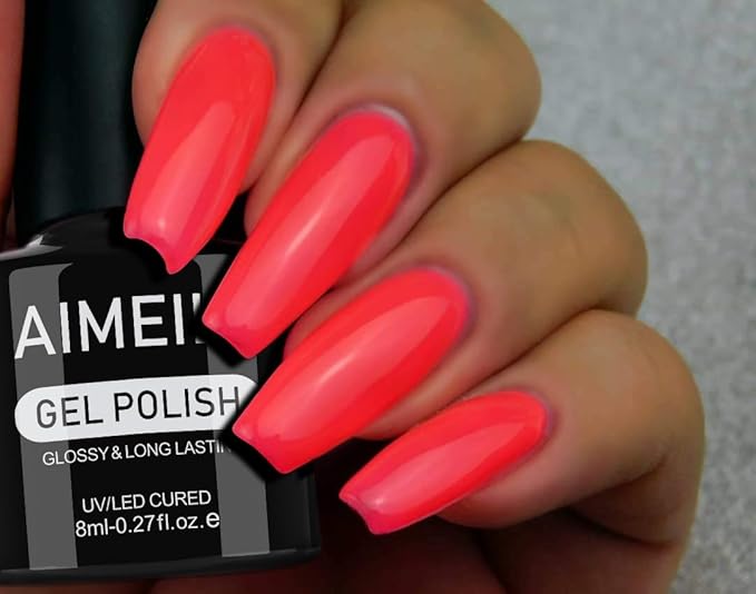 AIMEILI Gel Nail Polish, Hema Free, Cruelty Free, Vegan, Soak Off U V LED Nail Art for Women Girls Manicure Salon DIY Home - 1009 8ml
