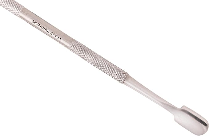 Mundial 2-Piece Cuticle Pusher and Manicure Pedicure Stick Set - Nail Care Tools for Perfect Cuticles and Quality Manicures