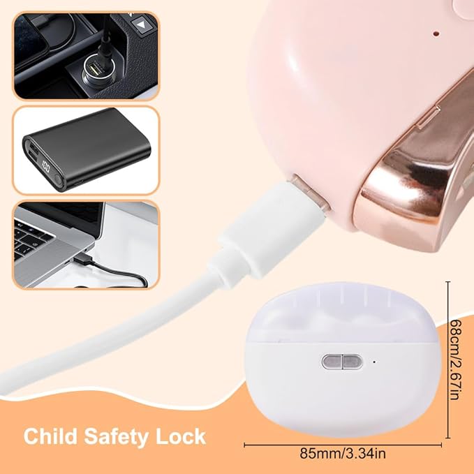 Electric Nail Clipper,Toenail Clippers for Seniors,2026 2 in 1 Automatic Nail Trimmer with Polishing,Fingernail Clipper for Men Women Kids Baby Adults (White)