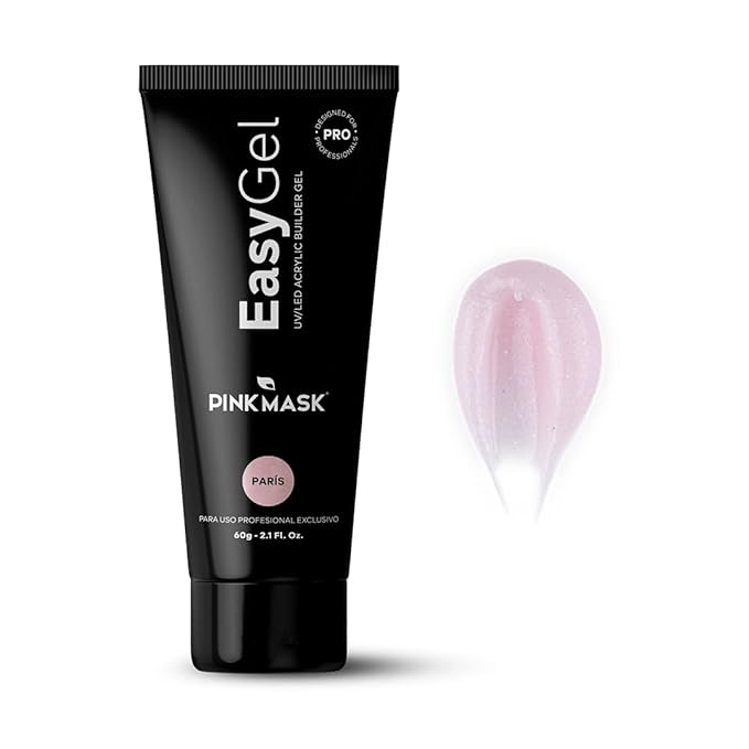 PINKMASK Easy Gel 2oz 60g-Paris, Professional Builder Enhancement Gel-Quick Nail Extension for Beginner DIY, Nail Strengthener-Long Lasting-Salon Quality-Thickening Solution