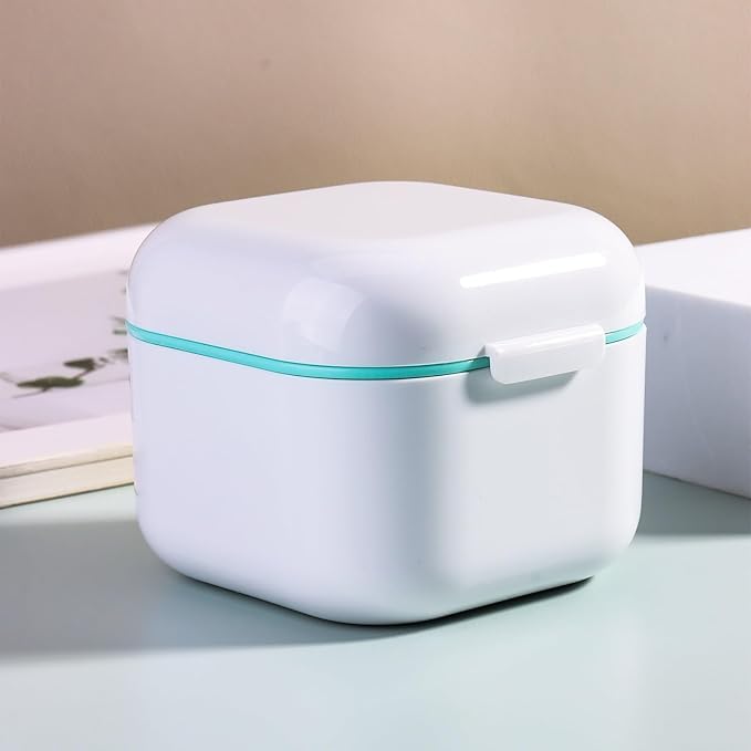 1Pc Plastic Nail Tool Sterilizer Box Nail Drill Bits Cleaning Box Polishing Tools Soaking Tray Manicure Pedicure Storage Container Case - White (White, 3.15“x3.15“x2.75“)