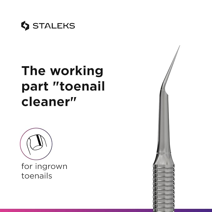 Staleks Pro Expert 20 Pedicure Curette Type 1 – Hemisphere Curette and Toenail Cleaner – Stainless Steel – for Professional Pedicure