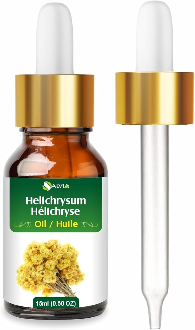 Helichrysum Essential Oil (Helichrysum Italicum) 100% Pure & Natural - Undiluted Uncut Aromatherapy Premium Oil - Therapeutic Grade - 15 ML with Dropper