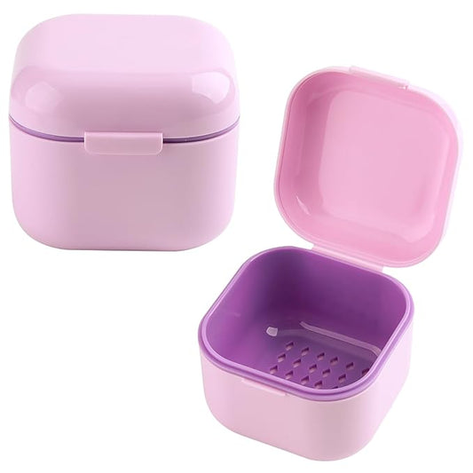 1Pc Plastic Nail Tool Sterilizer Box Nail Drill Bits Cleaning Box Polishing Tools Soaking Tray Manicure Pedicure Storage Container Case - Purple (Purple, 3.15“x3.15“x2.75“)