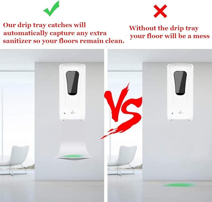 10PCS Drip Tray for Wall Mounted Soap Dispenser, Prevent Dripping and Spraying, Dispenser Stand,Soap Bracket, Water Tray，Soap Tray,Detergent Cup Holder(White)