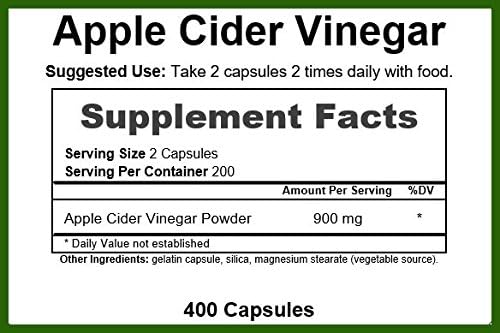 GreenPacks® Apple Cider Vinegar Supplement - 400 Capsules