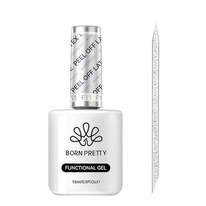 Born Pretty Liquid Latex for Nails,15ml Peel off Cuticle Guard for Nail Polish Air-Dry Liquid Latex Barrier Protector Nails Art Design