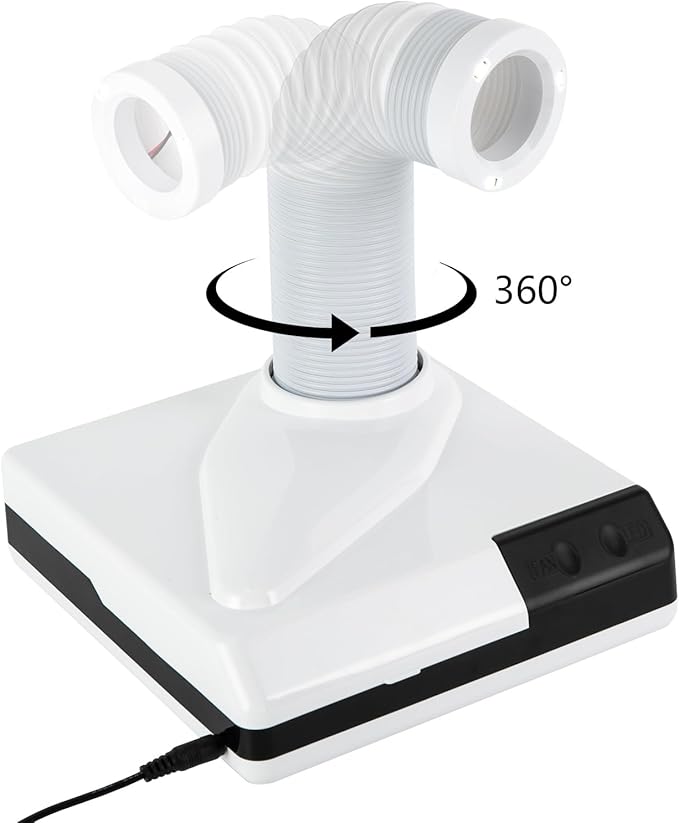 Dentistry Vacuum Cleaner, 60W Powerful Electric Dental Vacuum Cleaner Dust Collector Extractor Polishing Dust Suction Machine, Portable Dust Suction Machine for Polishing US Stock (White)