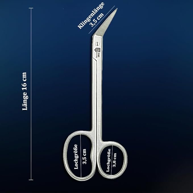 SMI 16 cm Long Handle Toenail Scissors for Seniors Podiatrist Nail Clippers for Disabled Thick & Ingrown Nails Stainless Steel Nail Scissors Nail Cutters (Large)