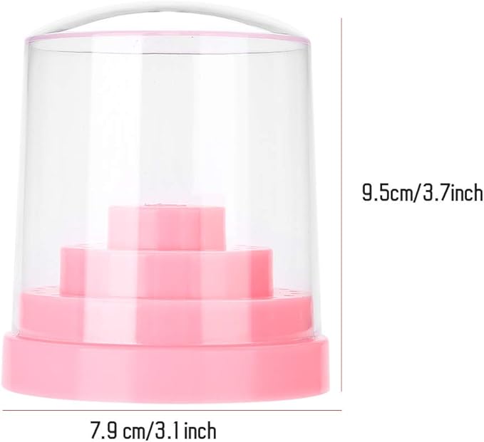 FILFEEL Nail Drill Bit Holder, 48 Holes Stand Display Organizer Box with Plastic Nail Art Accessories()