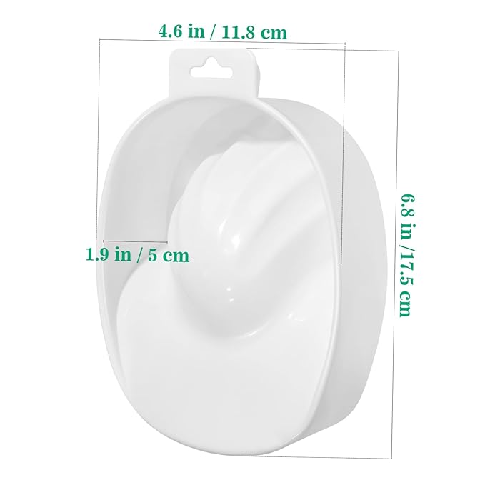 FRCOLOR Rectangular Manicure Bowl Nail Art Bowl for Soaking White Plastic Soak Tray
