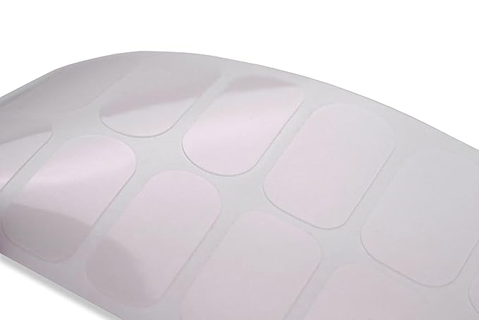 | 20 Exquisite Gel Nail Polish Strips w/Application Accessories - No UV/LED Lamp Required (Clear Gloss w/Pink Iridescence)