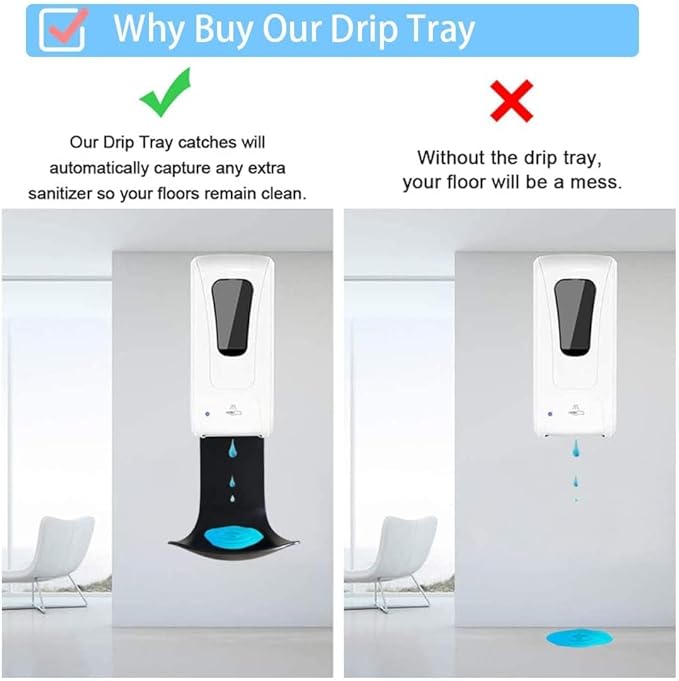 2 Pcs Drip Tray for Wall Mounted Soap Dispenser, Prevent Dripping and Spraying, Dispenser Stand, Black