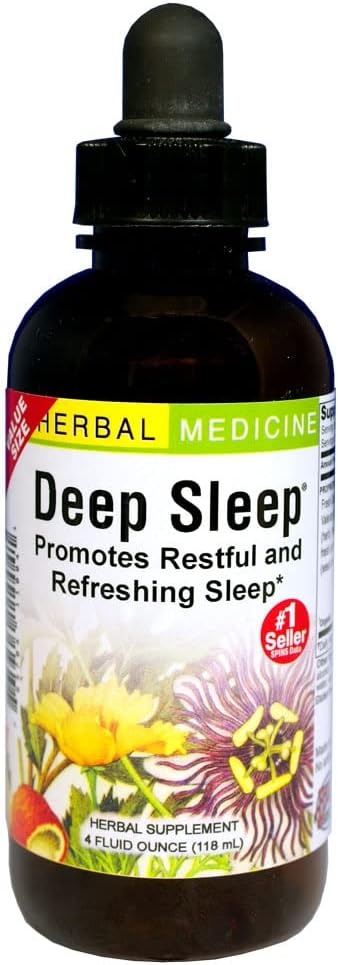 Herbs Etc. Deep Sleep Classic Liquid Extract - Herbal Supplement for Natural & Gentle Sleep Support - Restful Sleep Supplement with Passionflower, Chamomile & Lemon Balm - 4 fl oz (157 Servings)