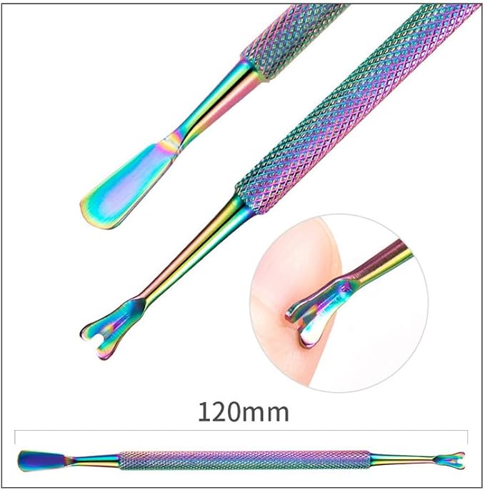 Cuticle Trimmer with Cuticle Pusher - 4 Pack Stainless Steel Nail Clippers Set, Dead Skin Cuticle Cutter Nippers, Manicure Tools for Shiny Nail
