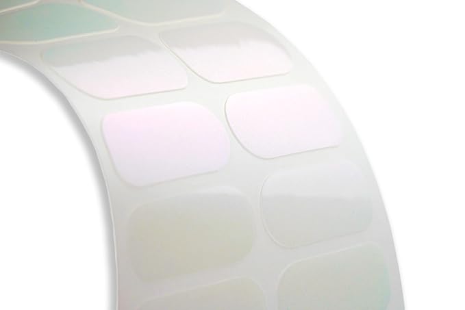| 20 Exquisite Gel Nail Polish Strips w/Application Accessories - No UV/LED Lamp Required (Clear Gloss w/Green & Pink Iridescence)