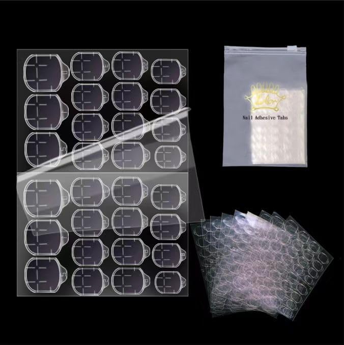 10 Sheets Nail Adhesive Tabs,Waterproof Breathable Press on Nails Sticky Tabs,Nail Adhesive for Press on Nails （10 sheetsFor fingernail）