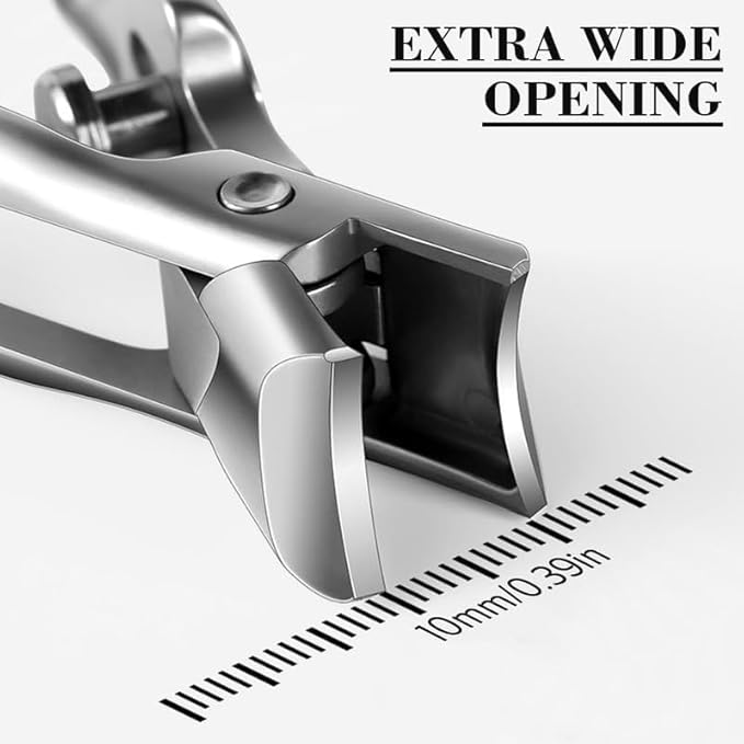 German Nail Clippers for Men, 2024 New Ultra Sharp Nail Clippers, Professional Extra Large Heavy Duty Toe Clippers for Seniors with Catcher File