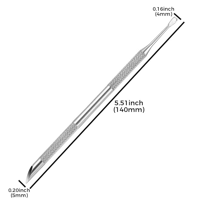 8pcs stainless steel cutin remover gel nail dead skin polishing peeler, cutin pushing tool, professional pedicure art care portable nail cleaner toenail manicure