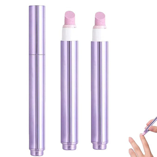 3-in-1 Nail Care Pen, 2025 Upgrade Cuticle Oil Pen for Nails, Ceramic Cuticle Pusher with Oil, Refillable Cuticle Oil Pen, Nail Buffer & Strengthener for Dry, Brittle Nails (Large 2Pcs)