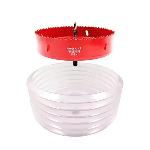 Hole Saw Accessory 170mm Dust Collector Bowl, LAIWEI Hole Cutter Dust Collector Bowl, Hole Saw Dust Collector for mounting recessed fixtures for All Hole saws with Cutting diameters Less Than 165mm.